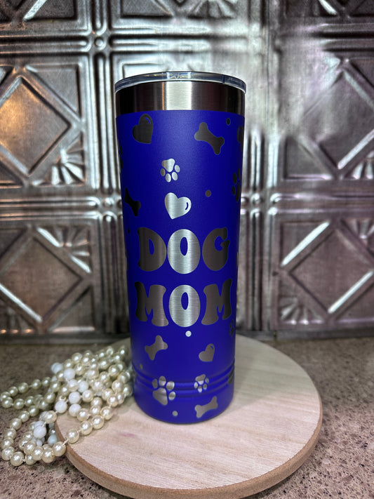 Dog Mom 360, 22oz Skinny Tumbler